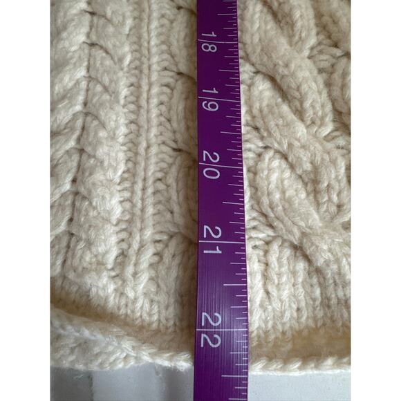 Classiques Entier Vintage Lambswool /Angora Classic Cream Cable Knit Sweater - Picture 7 of 7